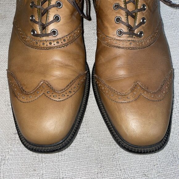 Footjoy Icon Men’s Golf Wingtip Shoes Size 10.5 M Brown Leather Outdoors Active - Picture 7 of 12